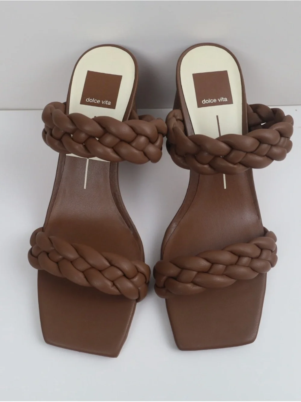 Dolce Vita Paily Espresso Stella Braided Block Heel Sandals Women’s- 8M- 0509